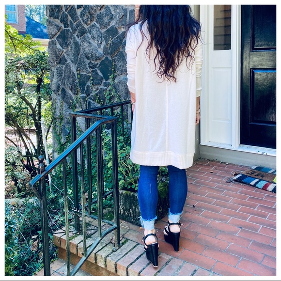 Loose fit off white knit cowl neck tunic sweater - Picture 8 of 11